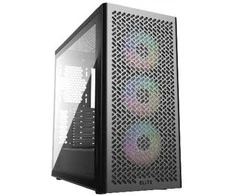 „Cooler Master Elite 502“ kompiuterio korpusas, vidutinio dydžio bokštas, ATX, ARGB, grūdintas stiklas - Juodas
