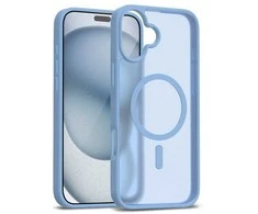 Dėklas Crong Hybrid Matte Magnetic - MagSafe iPhone 17 Case (Mėlyna)