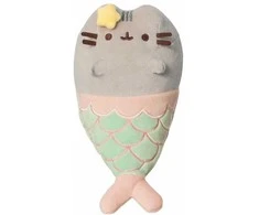 Pusheen - pliušinis undinėlės talismanas su žvaigždute 19 cm