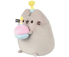 Pusheen - Pluszowa maskotka w czapeczce urodzinowej i tortem 24 cm
