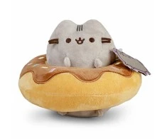 Pusheen - Pusheen pliušinis talismanas šokoladinėje spurgoje 13 cm