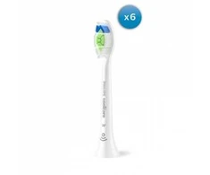 6 dalių šepetėlių galvučių pakuotė Philips Sonicare Optimal White HX6066/87, Baltos spalvos