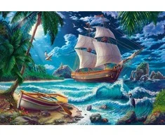 Castorland Dėlionė 1500 vnt. - Pirmoji naktis naujoje žemėje