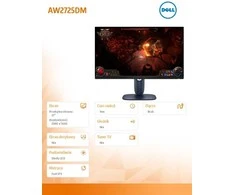 Žaidimų monitorius Alienware AW2725DM / Fast IPS / QHD (2560 x 1440) / 16:9 / 180Hz / AMD FreeSync™ + NVIDIA® G-SYNC® / VESA