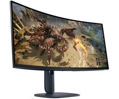 Dell Monitorius aw3425dwm 34 cale curved amd freesync va 180hz wqhd (3440x1440)/21:9/1xdp/2xhdmi/2xusb 3.2/3y aes&amp;ppe