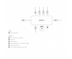 Hub usb dicota d32062 usb-c 8-in-1 multi hub 4k pd 100w