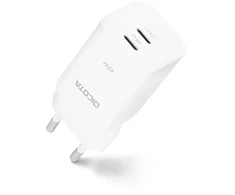 Dicota Įkroviklis gan 45w 2xusb-c balta