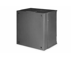 Digitus Spinta jungiama į tinklą wisząca 19" 12u, soho pro 595 x 540 x 400 mm, drzwi szyba, juoda, niezłożona, 60kg