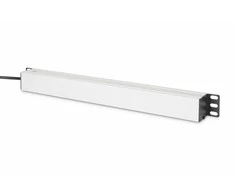 Digitus Listwa zasilająca PDU Rack 19" su bezpiecznikiem przeciążeniowym, 9 gniazd Schuko CEE 7/3 (45°), kabe l 2m wtyk IEC C14, 10A, aluminiowa
