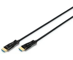 Digitus AOC HDMI 2.0 aukščiausios kokybės didelės spartos 4k/60hz uhd hdmi a/hdmi a m/m hibridinis jungties kabelis juodas 20m