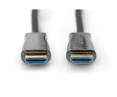 Digitus AOC HDMI 2.0 aukščiausios kokybės didelės spartos 4k/60hz uhd hdmi a/hdmi a m/m hibridinis jungties kabelis juodas 20m