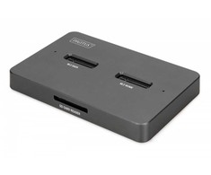 Šakotuvas Digitus DA-71546-1 saugojimo diskų prijungimo stotis USB 3.2 Gen 2 (3.1 Gen 2) Type-C Juoda