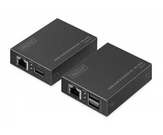 Digitus HDMI 4k/30hz susuktos poros ilgintuvas, cat.6 su KVM USB 1.1, iki 40m/70m, maks. 253 imtuvai, IR valdymas - rinkinys (imtuvas/siųstuvas)