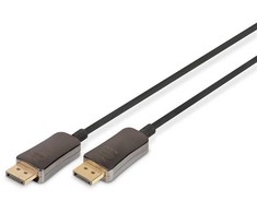 Digitus Hibridinis aoc ekrano prievadas 1.4 8k / 60hz uhd dp / dp m/m jungiamasis laidas 20m juodas