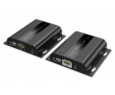 Assmann Electronic DIGITUS HDMI IP ilgintuvas 4K/60Hz 120/200 m PoE One-to-Many CAT Juodas