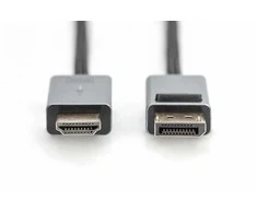 Digitus Kabelio adapterio ekrano prievadas – hdmi 4k 30hz dp/hdmi m/m 3m