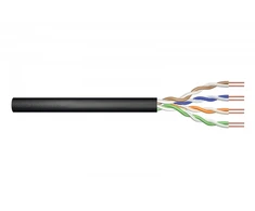 Digitus Elektroninis instaliacijos kabelis DGITUS Cat.5E, U / UTP, Fca, viela, AWG24 / 1, PE, 100m, juoda