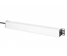 Digitus Digit 1U aliuminio maitinimo blokas, montuojamas ant stovo, 7 apsauginiai lizdai 16A, 230 V kintamoji srovė, 50/60 Hz, apsauga nuo viršįtampių, linijos filtras