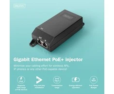 „Digitus Gigabit Ethernet PoE+“ injektorius, 802.3at maitinimo kontaktai: 4/5(+), 7/8(-), 30 W