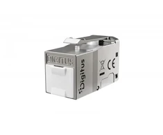 Digitus Modulis (gniazdo) keystone rj45 (8p8c) kat.6, stp ekranowany, beznarzędziowy, zaślepka przeciwpyłowa