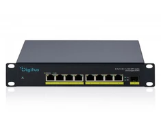 Šakotuvas Digitus Przełącznik sieciowy niezarządzalny 10" 8x rj45 2.5g, 1x sfp+ 10g, 60gbps, metalowy, bez wentylatora, plug&amp;play
