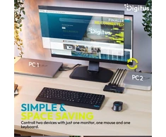 Digitus DS-12855 KVM jungiklis Pilka