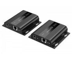 Digitus Przedłużacz (extender) po skrętce kat.6 hdmi 4k/60hz przez ip 1g lub do 120m/200m, max. 253 odbiorniki, sterowanie ir - komplektas (odbiornik/nadajnik)