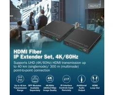 Assmann Electronic DIGITUS HDMI Fiber Extender Set 4K/60Hz 40 km/300 m Juodas