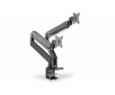 Laikiklis Digitus Ramię biurkowe podwójne su zaciskiem 2xlcd su sprężyną gazową max. 2x35" i 15kg