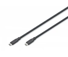 Digitus Silikoninis USB-C - USB-C jungiamasis kabelis, USB 4 Gen2 20g 8k 240w, 2m juodas