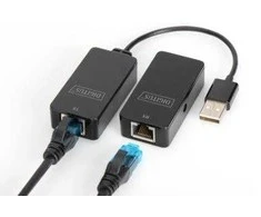 Digitus USB 2.0 didelės spartos prailginimo kabelis per susuktą porą cat.5e/6 utp iki 50 m