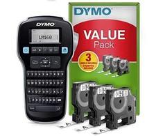 Etikečių spausdintuvas dymo lm 160 value pack +3xs0720530 taśma d1 juoda/balta 12mm