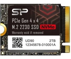 Silicon Power SSD | UD90 2230 | 1000 GB | Solid-state drive sąsaja PCIe Gen 4x4 | Skaitymo greitis 4900 MB/s | Rašymo greitis 3200 MB/s