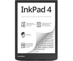 El. knygų skaitytuvas „PocketBook InkPad 4 743“ 7,8 colio, 32 GB, su „Wi-Fi“, žvaigždės dulkių spalvos, sidabrinis