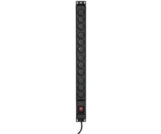 Effiki Listwa przeciwprzepięciowa activejet combo/12gn/3m/cz (12 x ute; 10 a (2500 w); 3m; spalva juoda)