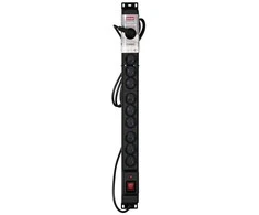 Effiki Listwa przeciwprzepięciowa activejet combo/12gn/3m/cz (12 x ute; 10 a (2500 w); 3m; spalva juoda)