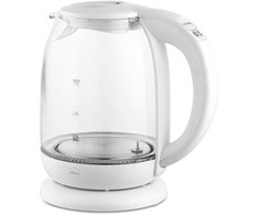 Eldom Lumi stiklinis virdulys, talpa 1,7 l, reguliuojama vandens temperatūra, 2200 W, baltas c510b