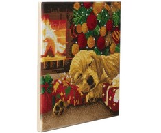 Paveikslas ant drobės 30x30cm su Labrador Epee mozaika
