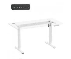 Biurko Ergo Office elektrinis aukščio reguliavimo stalas, maks. aukštis 1160 mm, maks. apkrova - 80 kg, be stalviršio, darbui sėdint arba stovint, baltas, ER-400