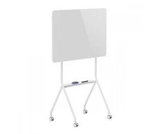 Laikiklis Mobilna tablica suchościeralna ergo office, orientacja pozioma, balta, jednostronna, su półką, wymiary tablicy 1190x790mm, er-306