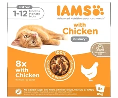 IAMS DELIGHTS kačiukų ėdalas padaže dėžutėje – šlapias kačių ėdalas – 8 x 85 g