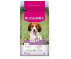 Eukanuba Life Care sausas pašaras mažų ir vidutinių veislių šuniukams su ėriena ir ryžiais, S/M, 3kg