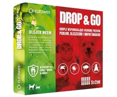 EWE EUROWET Drop&Go Spot-on – lašai nuo blusų ir erkių šuniui ir katei – 5×2 ml