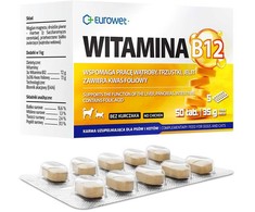 Eurowet Vitaminas B12 kasai/žarnynui šuniui/katei 50 vnt.