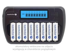everActive 1-8 AA/AAA elementų kroviklis su LCD ekranu