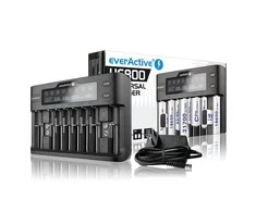 everActive profesionalus 8 x Ličio ir AA/AAA/C Ni-MH + 2 x 9V NiMH akumuliatorių kroviklis UC800