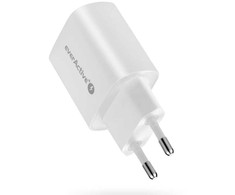 USB Įkroviklis - everActive SC-220 12W Dviejų USB-A prievadų Išmanusis Įkrovimas, Balta
