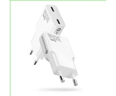 everactive Charger 2 x USB-C Quick Charge 4+ 30W SUPER SLIM baltas