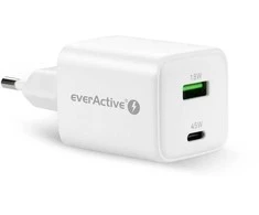 everactive Charger 1 x USB Quick Charge 4.0, 1 x USB-C 45W baltas