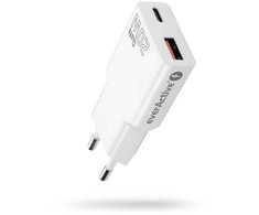 Everactive Įkroviklis Įkroviklis jungiama į tinklą 1 x USB, 1 x USB-C Quick Charge 3.0 20W SUPER SLIM balta